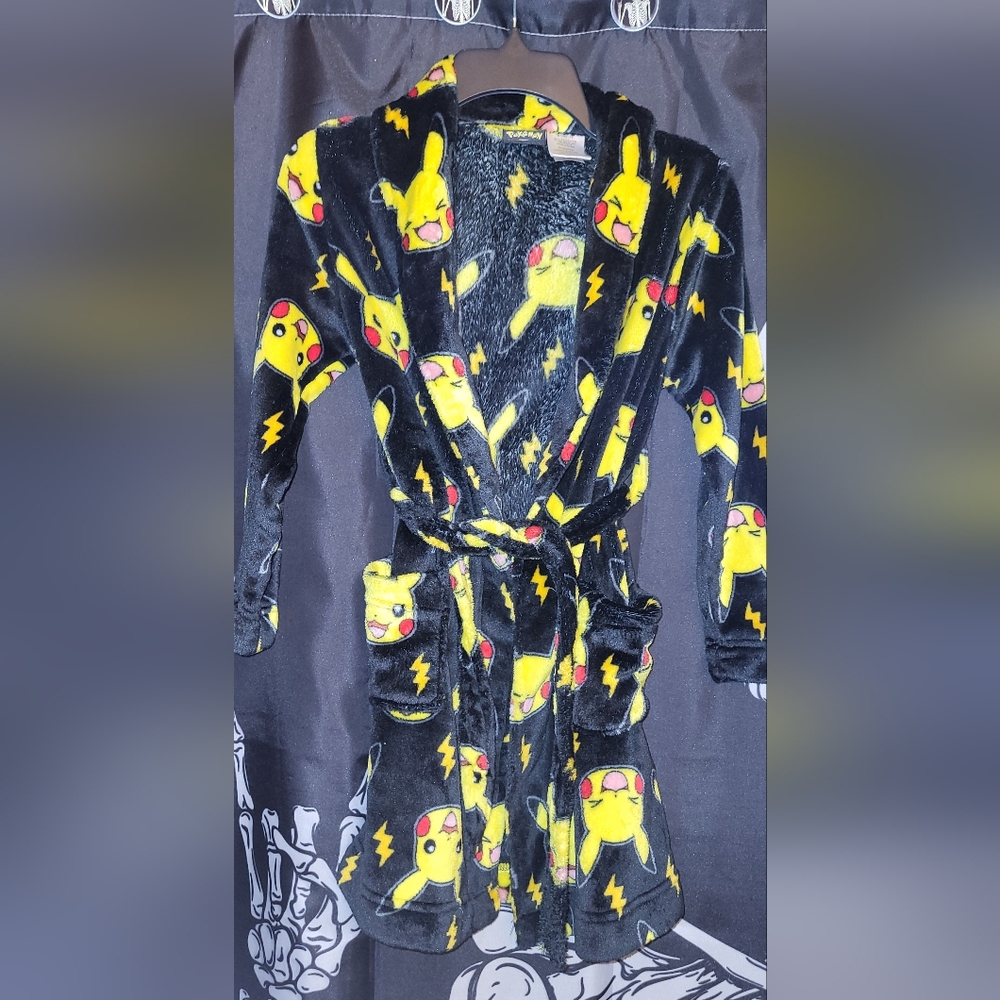 Pokemon Pikachu Kids Robe - Black and Yellow
